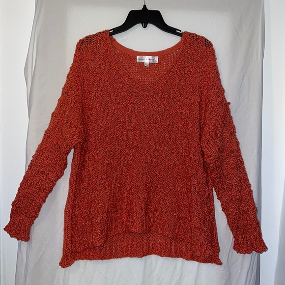 Chelsea & Theodore Sweaters - Chelsea & Theodore Chunky Knit Burnt Orange Sweater size L